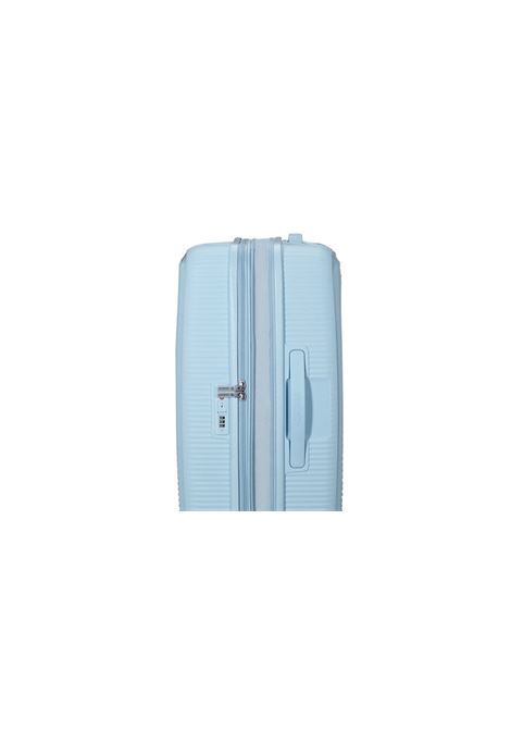 SoundBox 77cm Valigia da stiva L AMERICAN TOURISTER | SOUNDBOX 77/28PASTEL BLUE